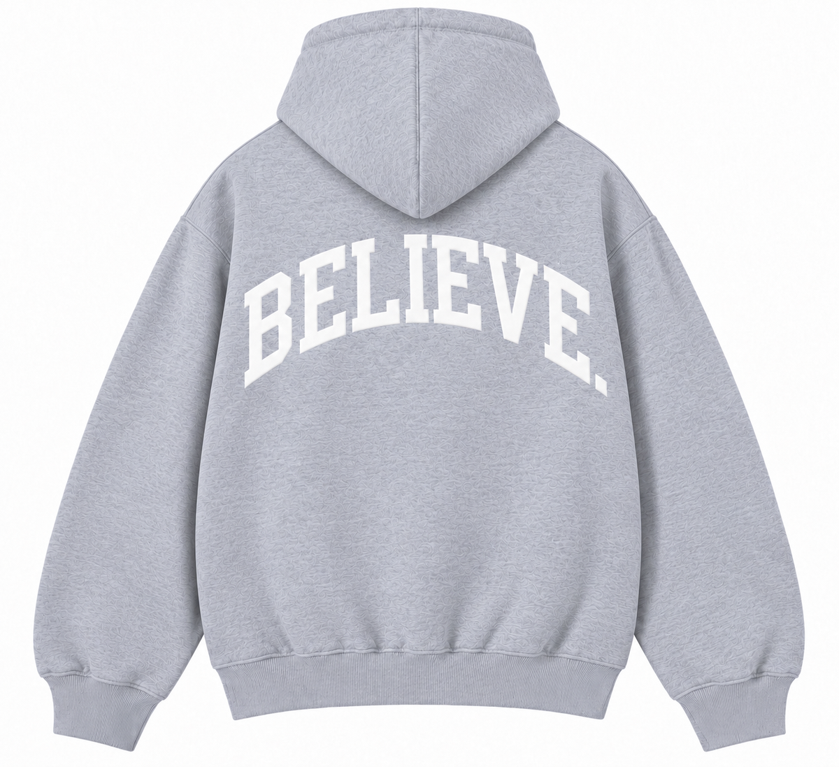 BELIEVE. Light Grey Signature Hoodie