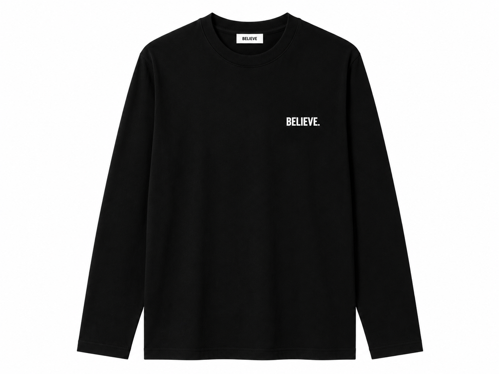 BELIEVE. Nothing Changes If Nothing Changes Long Sleeve – Black / White