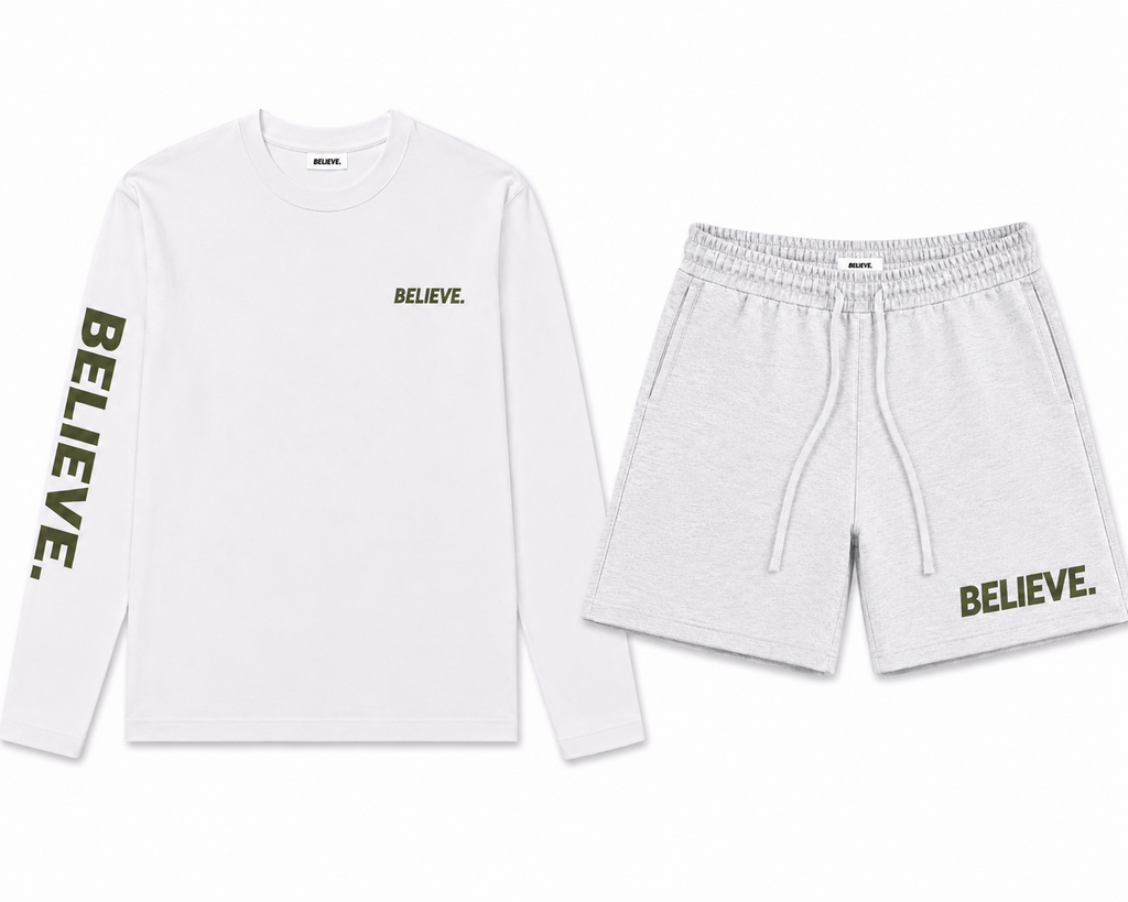 BELIEVE. Signature Set – White/Olive