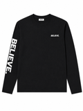 BELIEVE. Essential Long Sleeve – Black / White